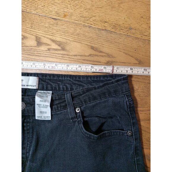 LEVI STRAUSS Jeans Womens 18 SHORT BLACK Faded MID RISE BOOTCUT  Preowned Denim - Picture 8 of 14